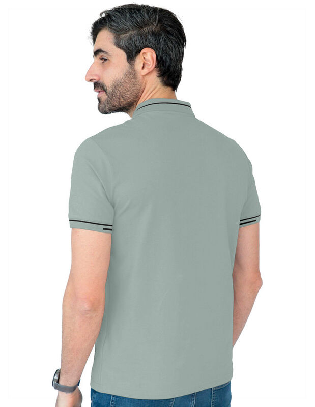 Playera Hombre Premium Cuello Con Cierre Verde ... image number null