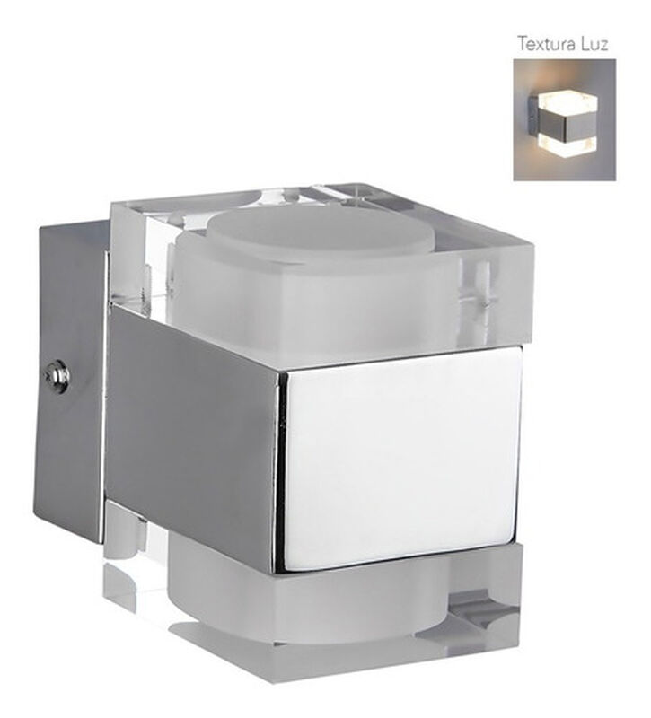 Lampara  Sobreponer Muro Cromado 6w Luz Suave C... image number null