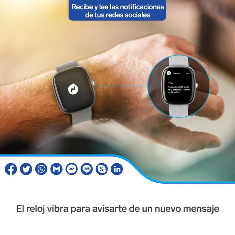 Smart Watch Bluetooth Touch, 1.6", 22 mm color ... image number null