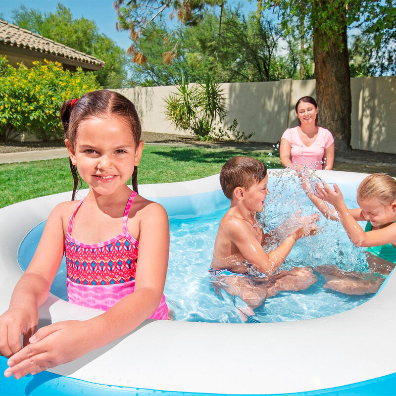 Alberca Inflable Curva 2 Anillos Lisa Azul 1 Mo... image number null