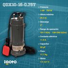 Igoto, Qdx10-16-0.75t,bomba Sumergible Agua 1 Hp, 750 W