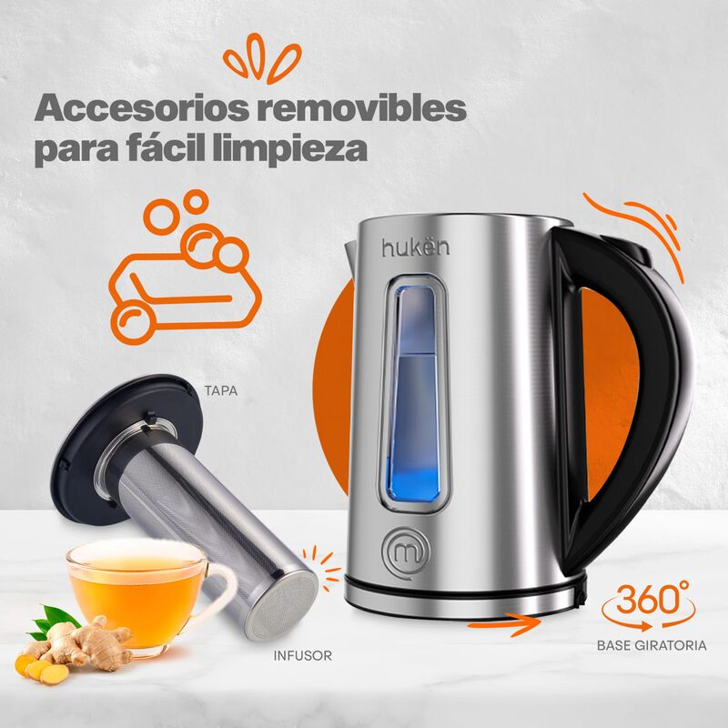 Tetera El&eacute;ctrica Steel-Fuse MasterChecf By Huke... image number null