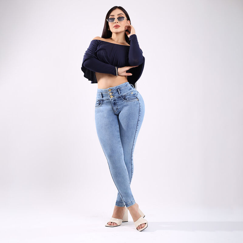 Jeans Super Skinny De Cadera Media N4788c image number null