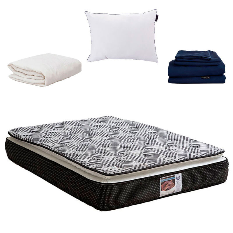 Colchón Queen Size Spring Air Omega+Sábanas Dic... image number null
