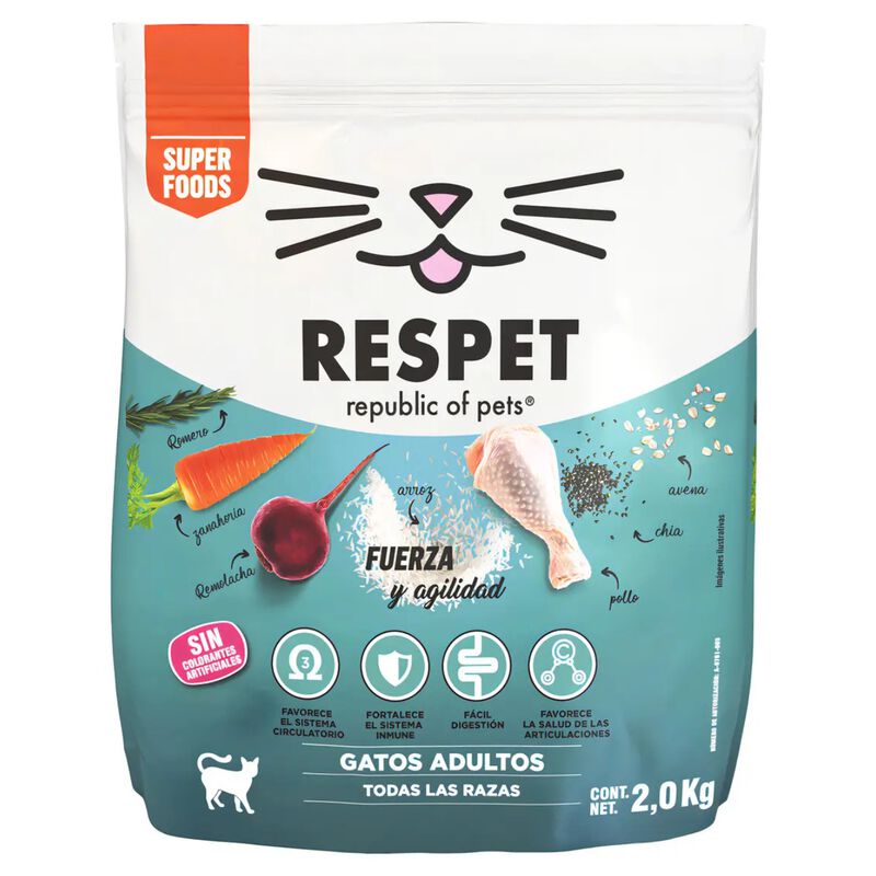 Alimento Seco Para Gato Adulto Respet Con Pollo... image number null