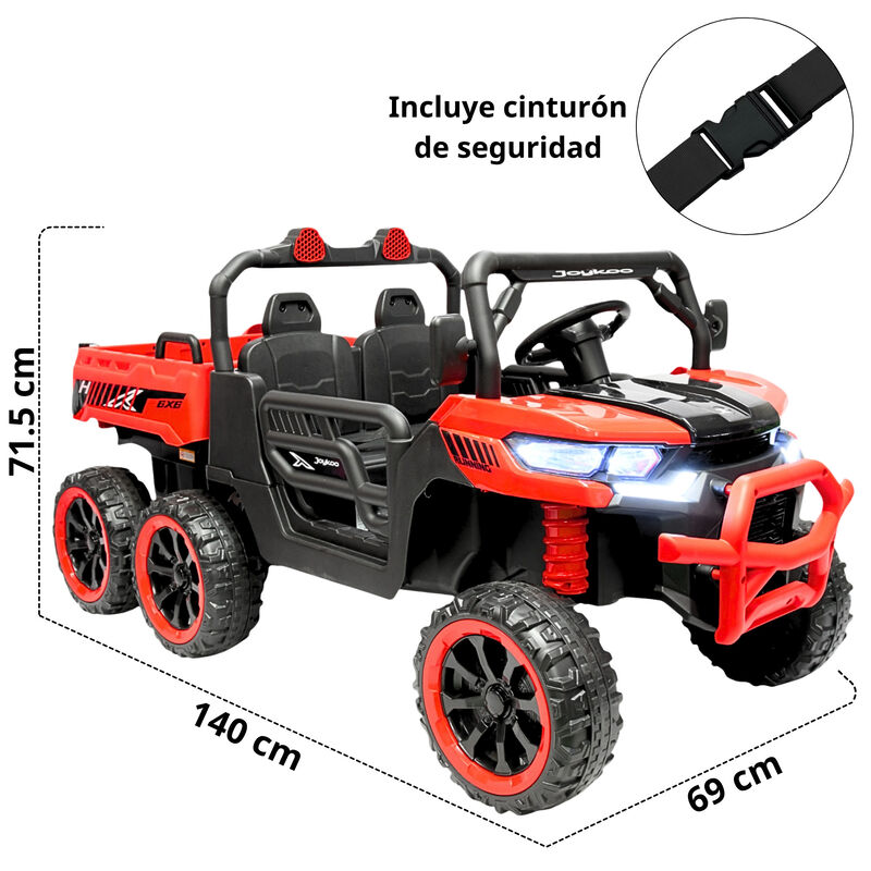 Montable El&eacute;ctrico para Ni&ntilde;os Tractor 6x6 Caja ... image number null