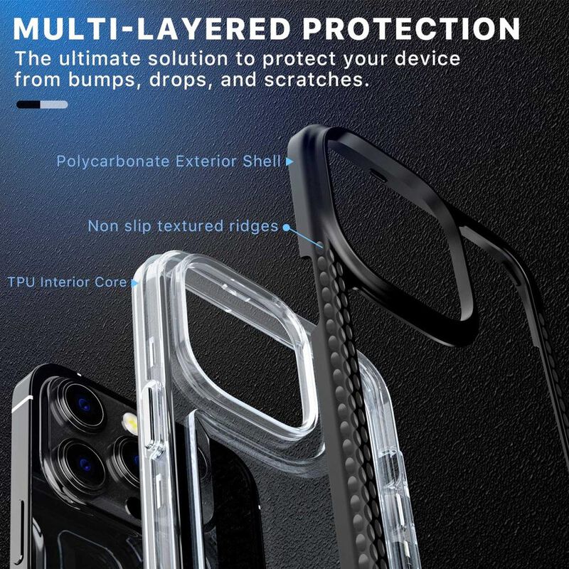 Funda MYBAT Lux para iPhone 14 PRO Negra con mi... image number null