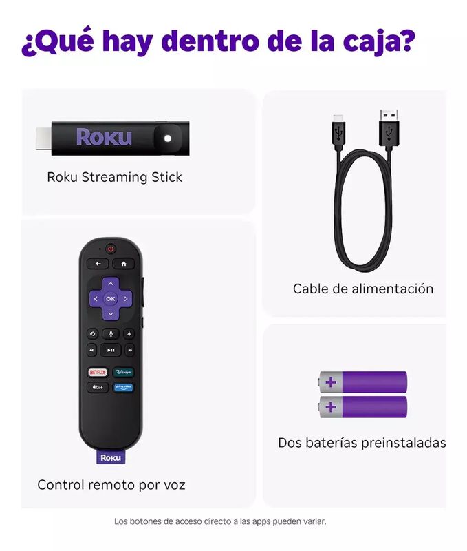 Streaming Stick Roku HD 2025 3840 MX Negro image number null