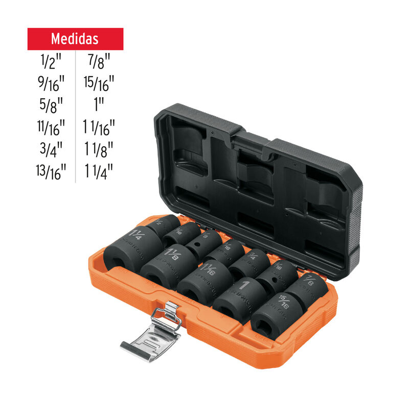 Juego de 12 Dados Cuadro 1/2' de Impacto 6 Punt... image number null