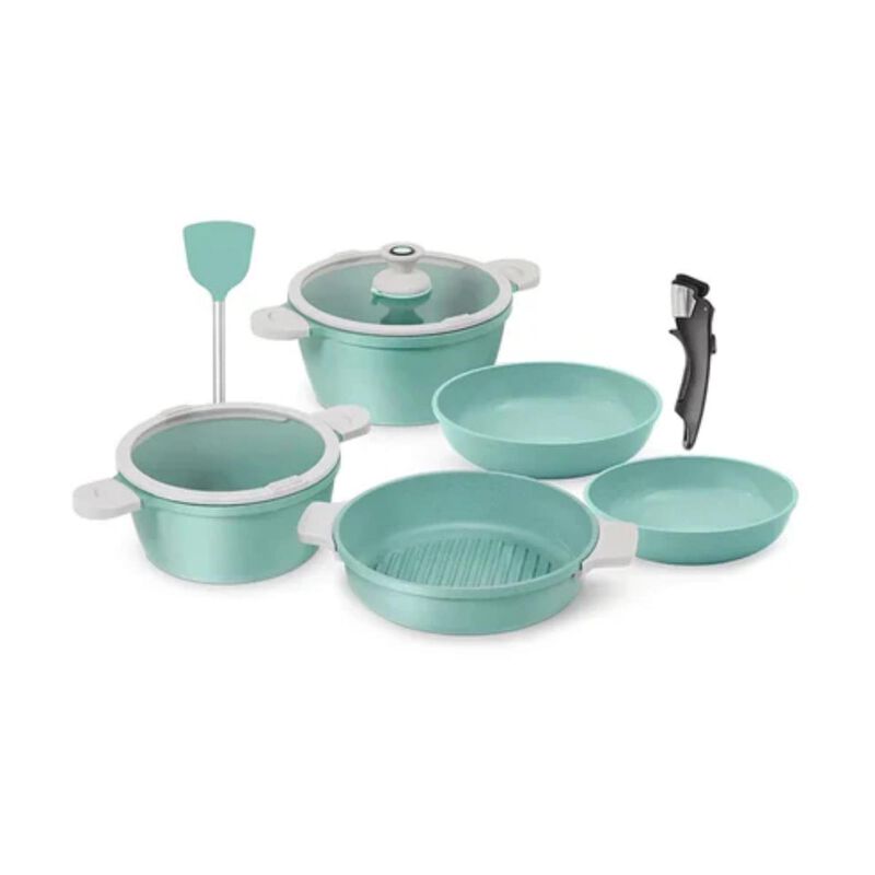Bater&iacute;a De Cocina Jade Pop Edge 10 Piezas Verde... image number null