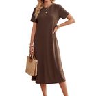 Vestido Midi Casual Malabis Ves-1037 Caf&eacute;