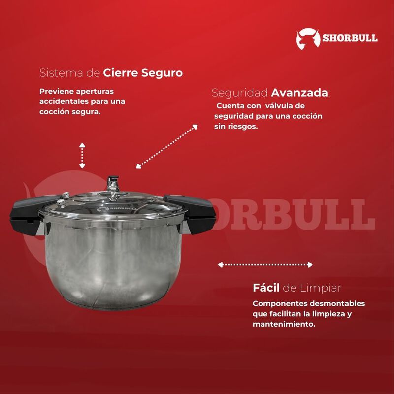 Olla Express 14 Litros Acero Inoxidable Shorbul... image number null