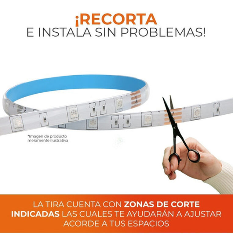 Tira Led 5mts 12 W Luz De Día, Interiores, Tecn... image number null