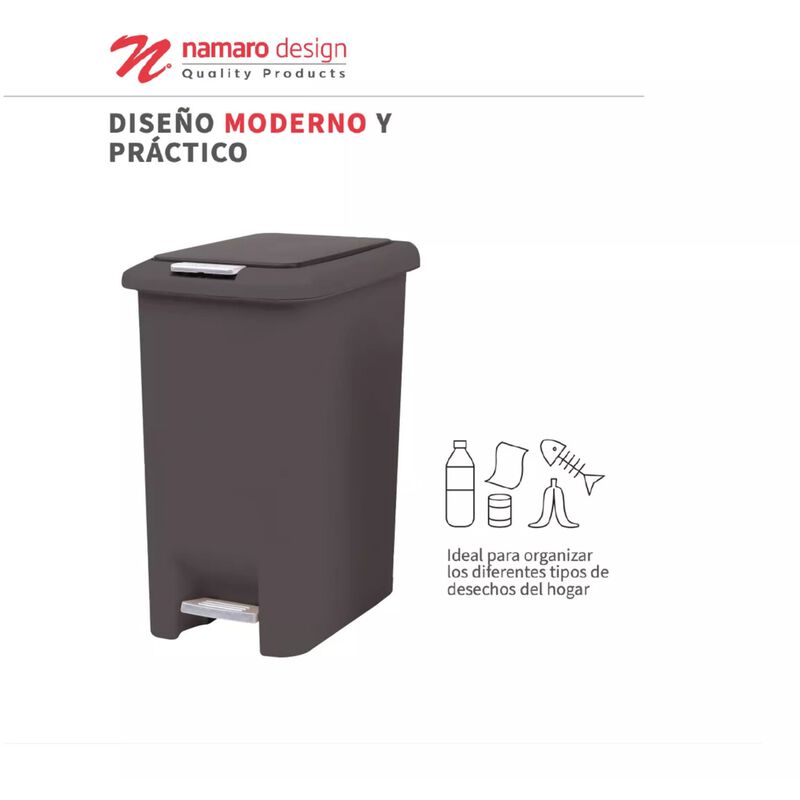 Basurero Con Doble Mecanismo 20l Namaro Design image number null