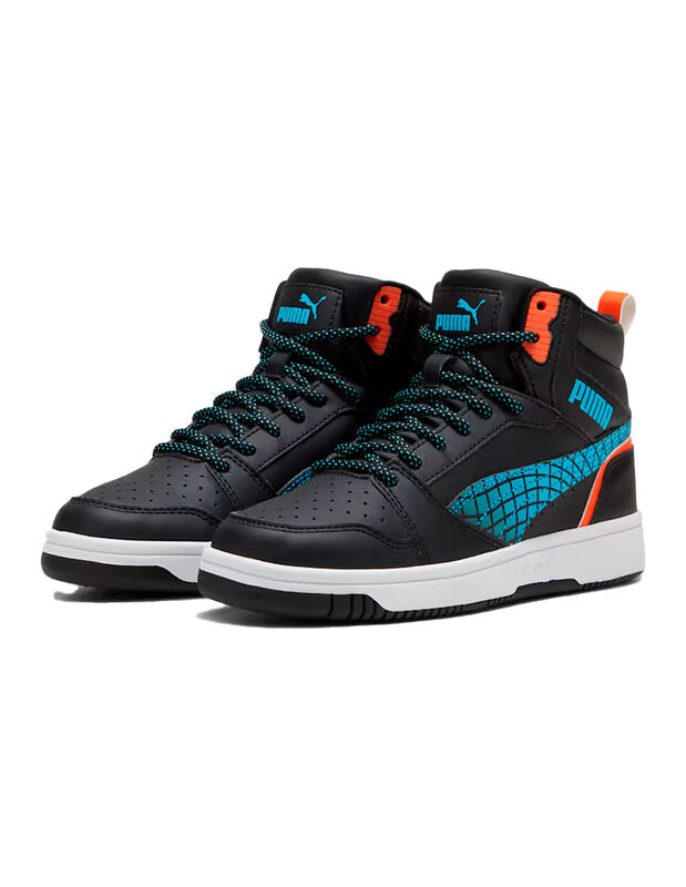 Tenis Joven Rebound V6 Mid Techie Bud Negro 397... image number null