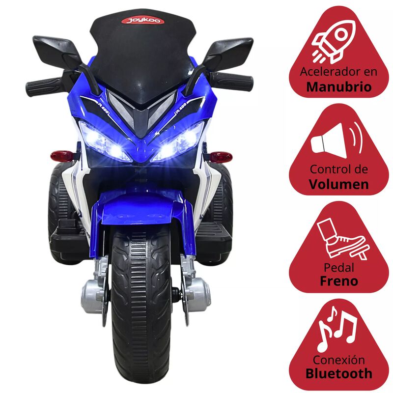 Moto El&eacute;ctrica Deportiva Para Ni&ntilde;os 3 Ruedas Bl... image number null
