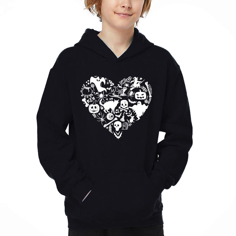 Sudadera Con Capucha Word Art Para Ni&ntilde;o - Coraz... image number null