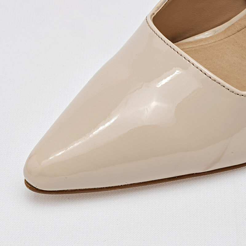 Lady Paulina zapatilla para mujer beige charol ... image number null