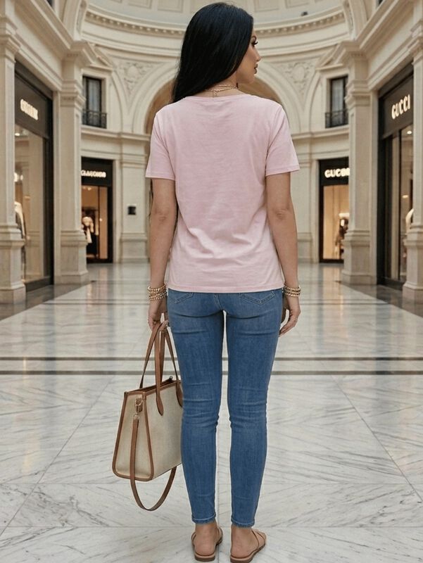 Blusa Casual Estampada Malabis Bl-1042 Rosa image number null