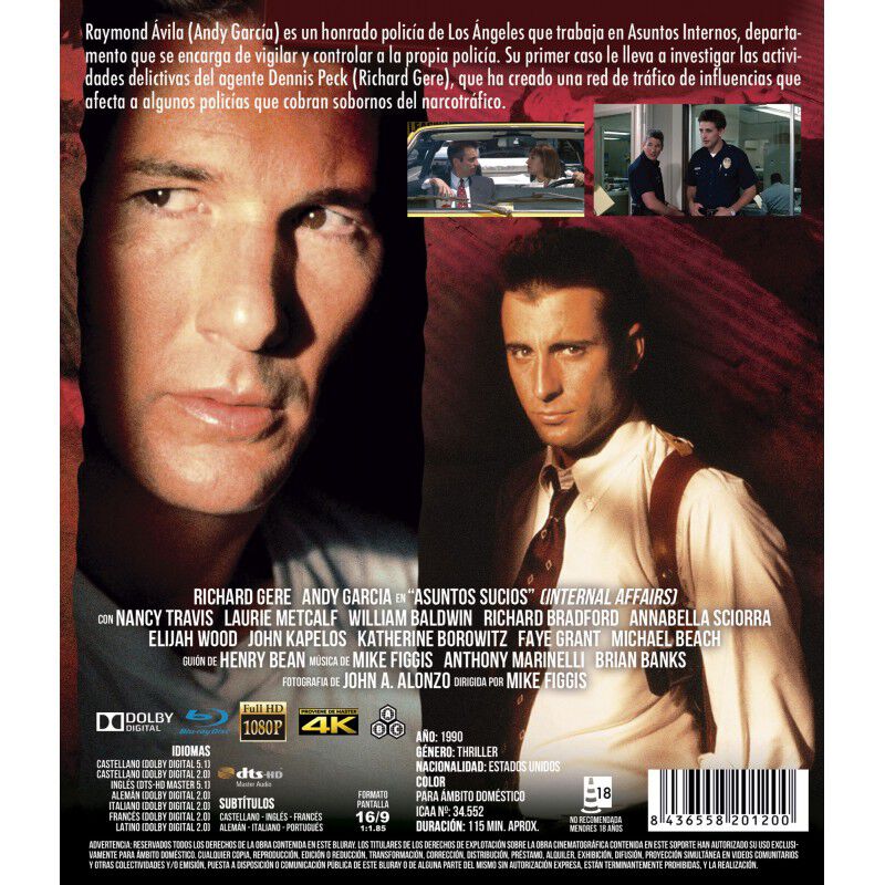 Asuntos Sucios [blu-ray] (1990) Internal Affair... image number null