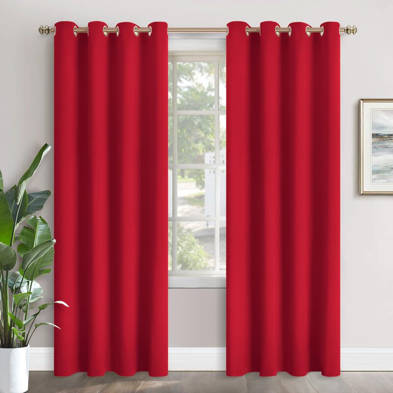 Cortinas Blackout Youngstex Rojas De 229 Cm De ... image number null