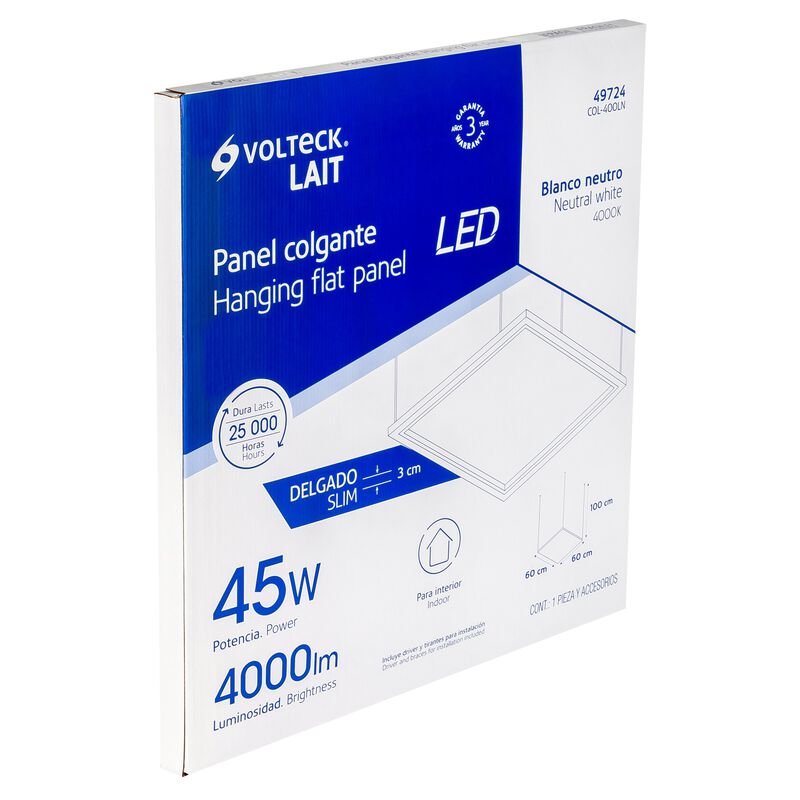 Panel delgado Colgante de Led 45 W 60 X 60 Cm L... image number null