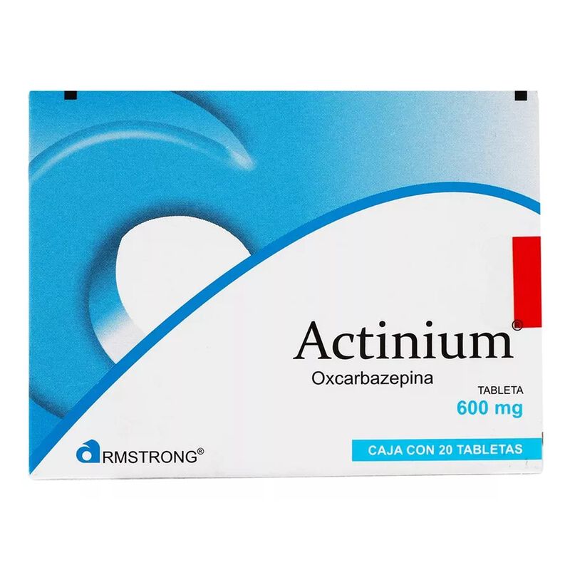 Actinium 600 Mg Caja 20 Tabletas Oxcarbazepina image number null
