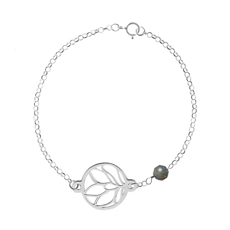 Pulsera amapola De Plata .925 con labradorita image number null