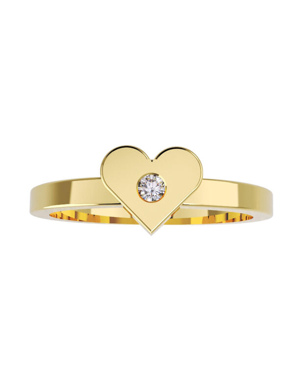 Anillo de Compromiso de 14K con Diamante de Lab... image number null