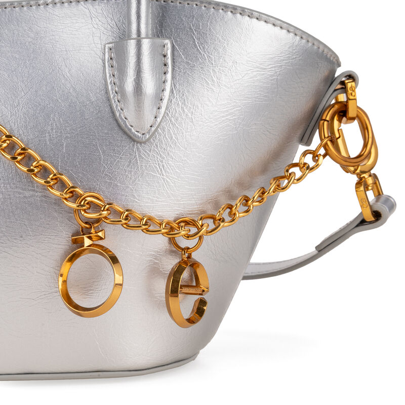 Bolsa Tote Chica Con Pouch Color Plata image number null