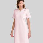 Camis&oacute;n Lencero con Pico y Manga Corta Rosa