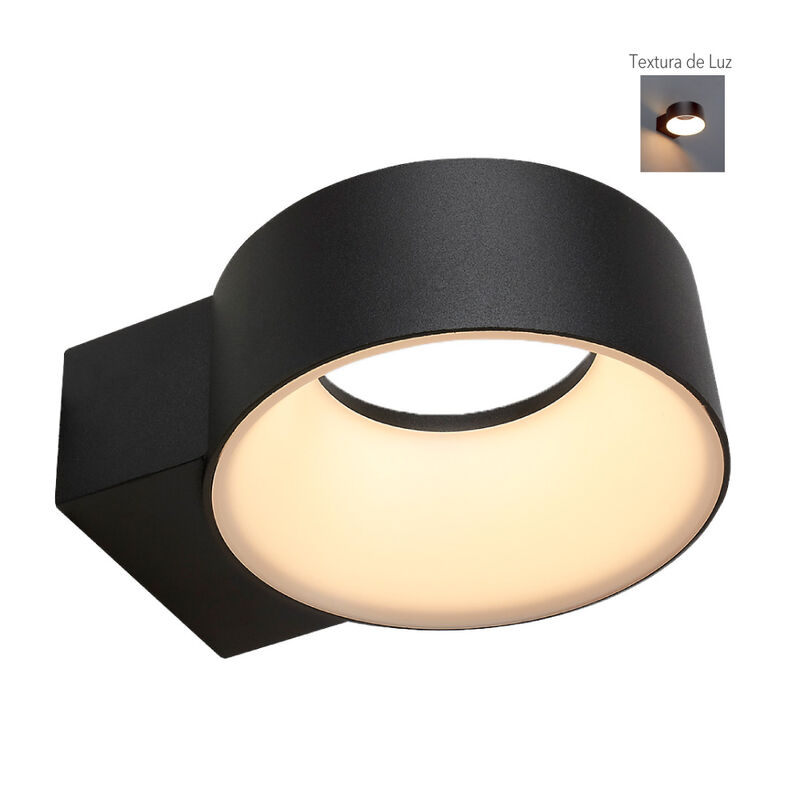 Lampara Sobreponer En Muro Exterior Negro 8w Lu... image number null