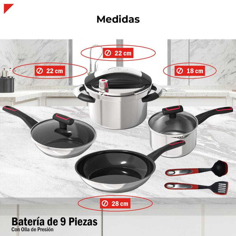 BOGNER Set de Cocina en Acero Inoxidable 304: O... image number null