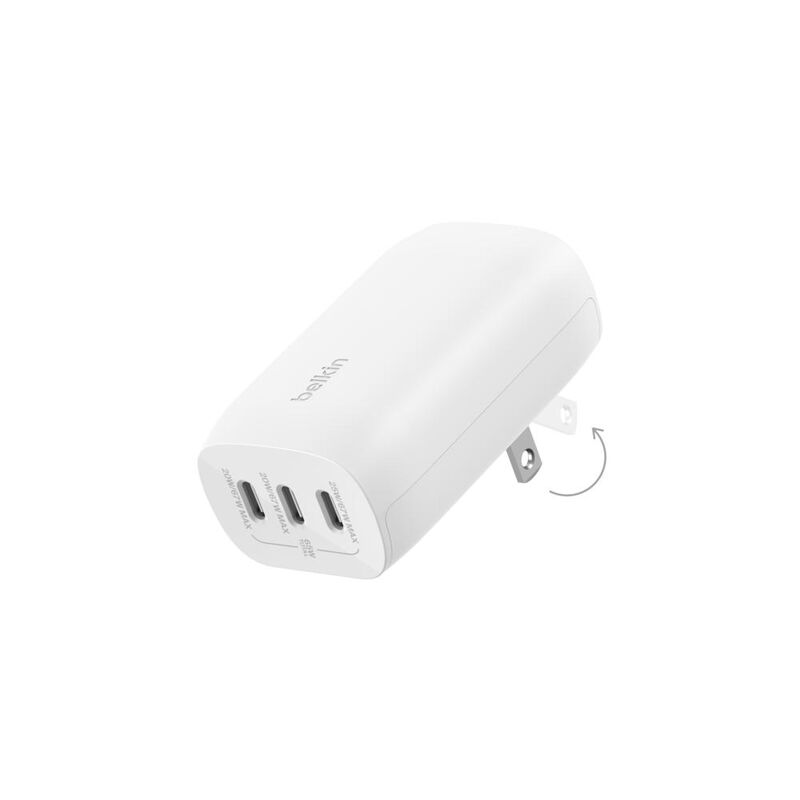 Cargador Belkin de Pared 3 Puertos USB-C Blanco image number null