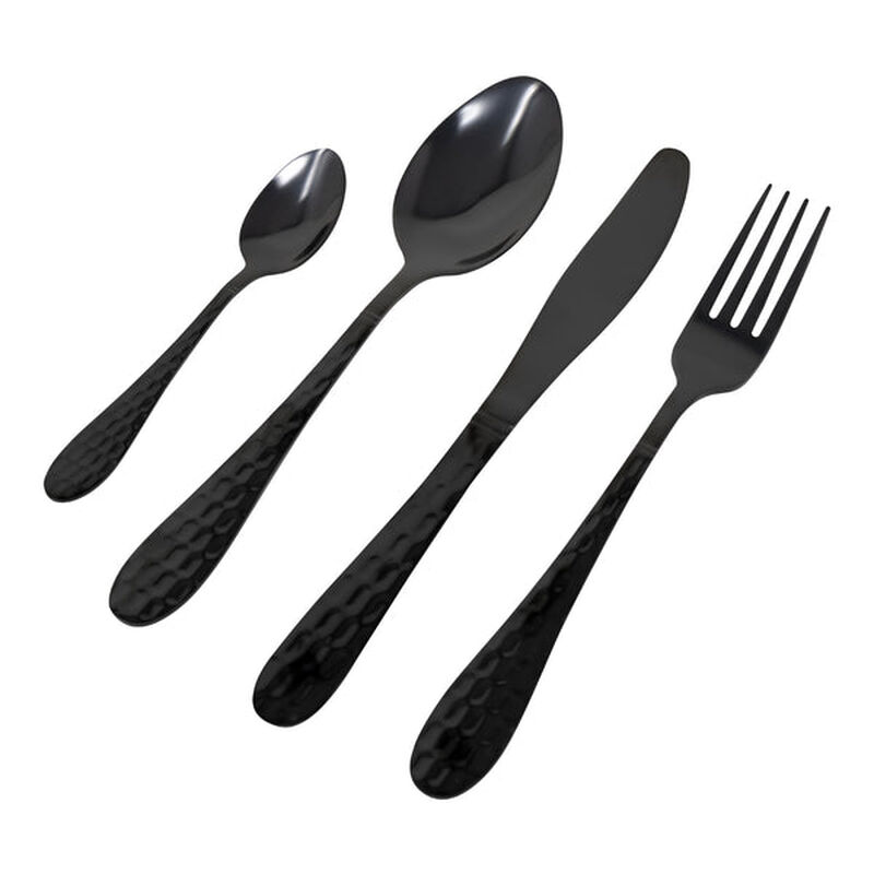 Set de Cubiertos Color Negro para 4 Personas &ndash; ... image number null