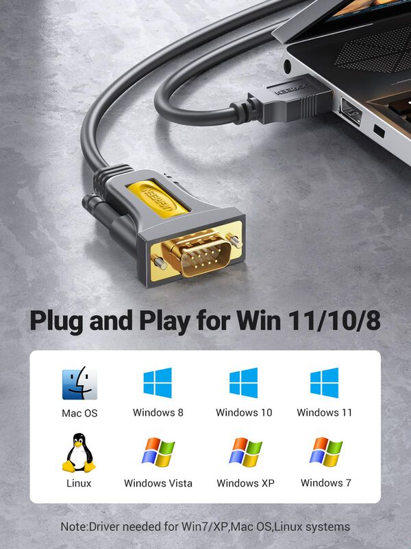 Adaptador Usb A Serie Ugreen Db9 Macho De 9 Pin... image number null