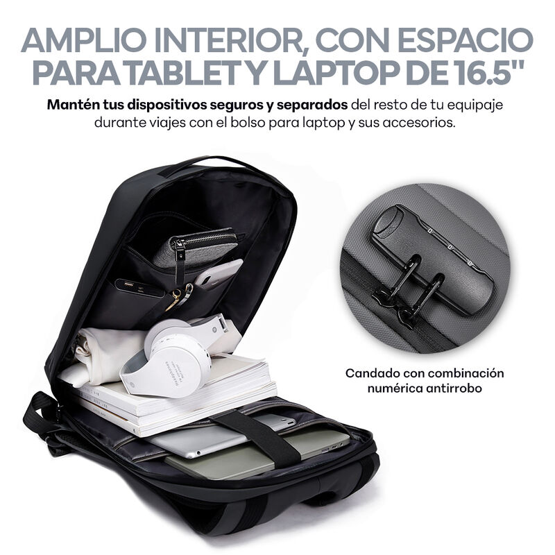 Mochila para Laptop 16.5&rdquo; Antirrobo para Viaje ... image number null