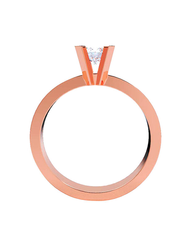 Anillo de Compromiso de 14K con Diamante de Lab... image number null