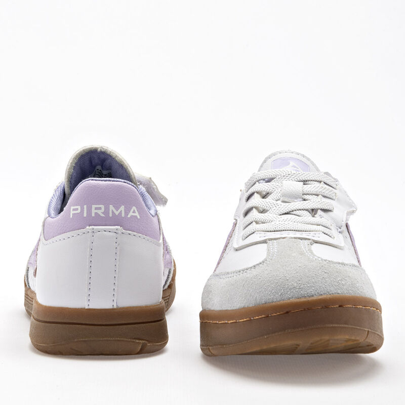 Pirma Tenis urbano para ni&ntilde;a blanco lila gris, ... image number null