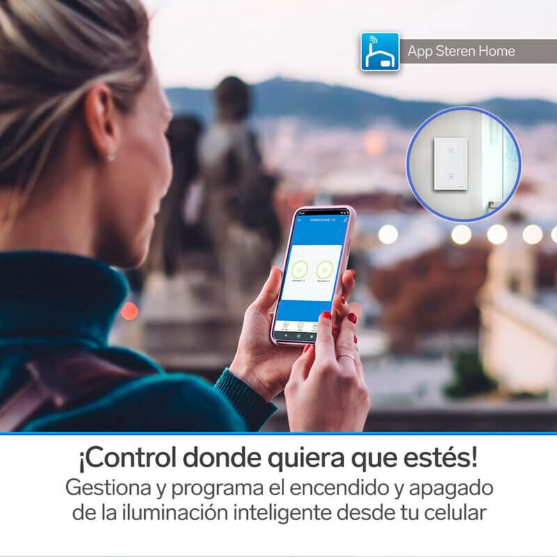 Apagador Wi-Fi touch doble SHOME-110 image number null