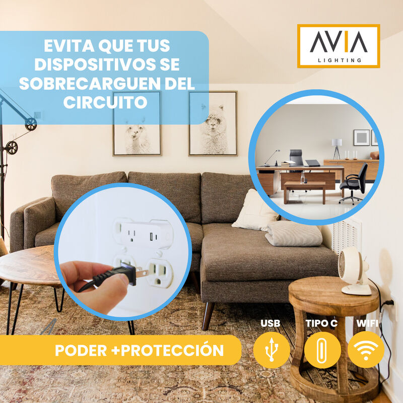 Pack 2 piezas Enchufe Inteligente + Usb C Smart... image number null
