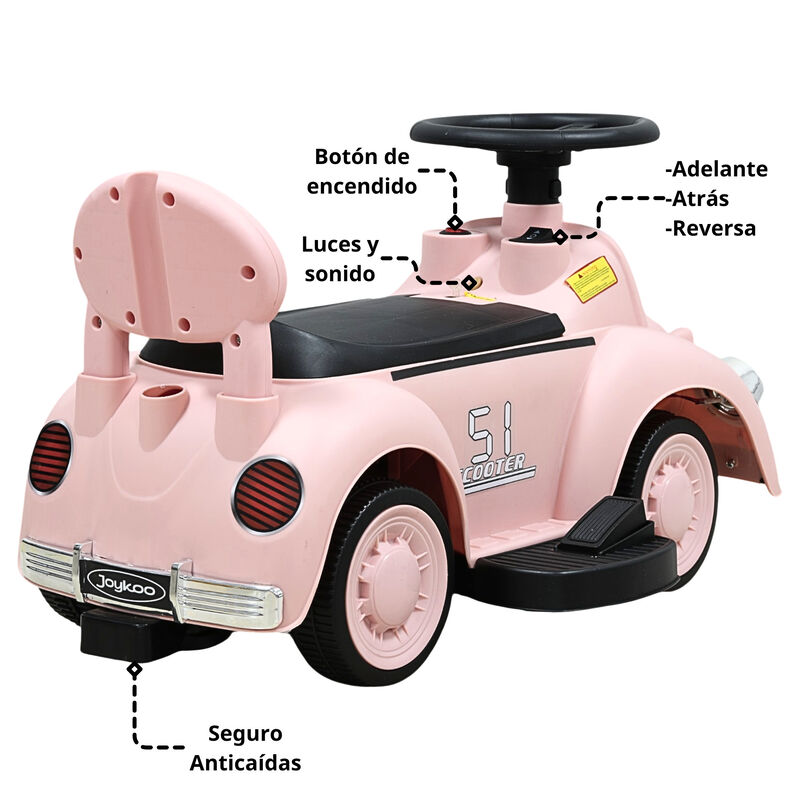 Montable El&eacute;ctrico Para Ni&ntilde;os 6v Con Bast&oacute;n Aju... image number null