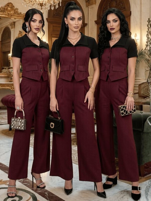 Conjunto Ejecutivo 2 Piezas Pantalon Recto Y Bl... image number null