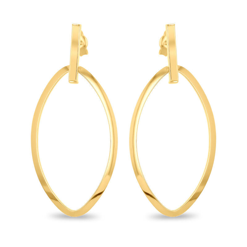 Aretes De Oro Amarillo 14k (35mm Aprox) image number null