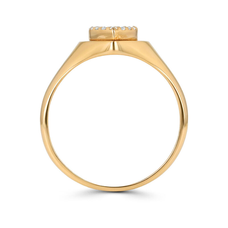 Anillo De Oro Amarillo 14k En Forma De Coraz&oacute;n ... image number null