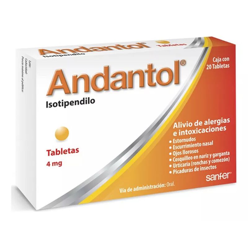 Andantol Tabletas 4 Mg, 20 Tabletas image number null