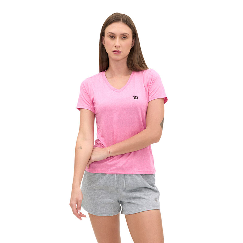Playera deportiva Wilson para mujer ROSA FUERTE... image number null