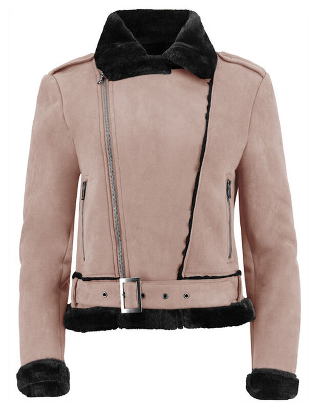 Chamarra Mujer Peluche En Cuello Alta Calidad C... image number null