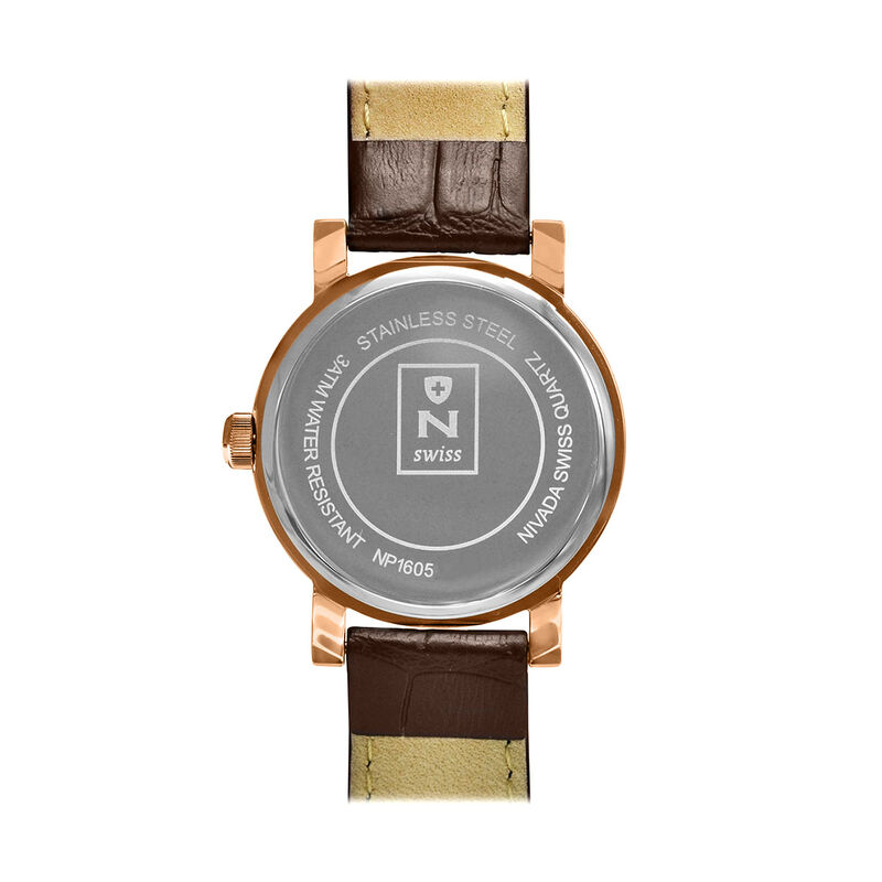 Reloj Nivada Executive Dama Pvd Rosa/Piel Plata... image number null