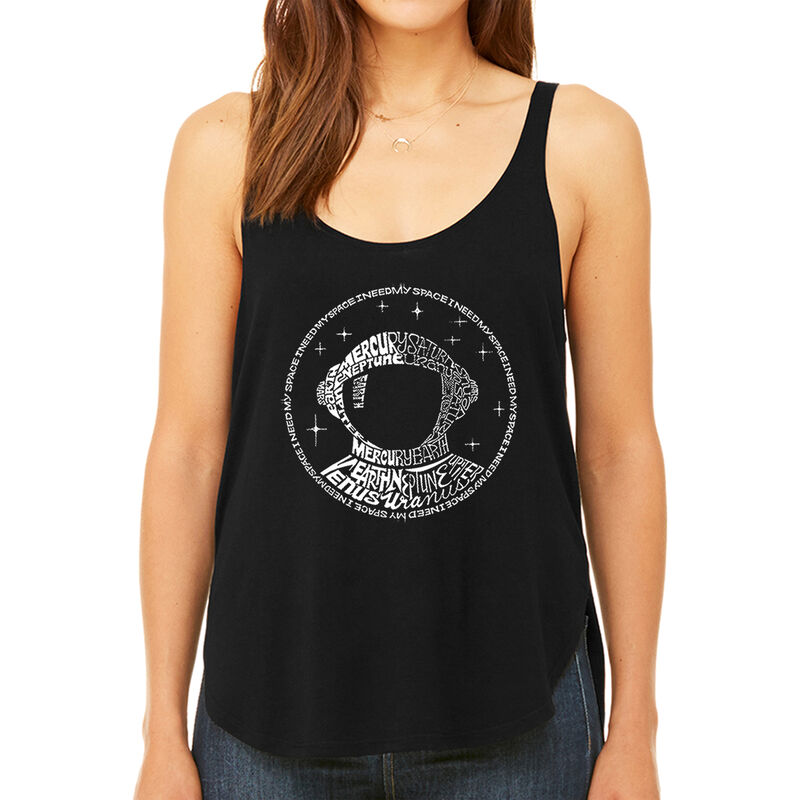Tank Top Holgado Word Art Para Mujer - Necesito... image number null